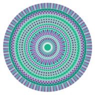 green purple mandala flower