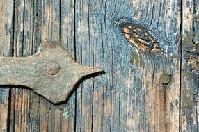Door Hinge Wood Door Blue Metal