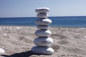 Stones Pebbles Beach Sea Summer