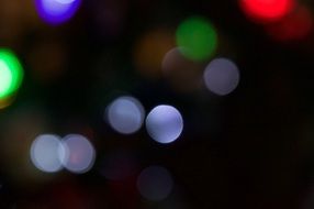 glare of light on a blurred dark background