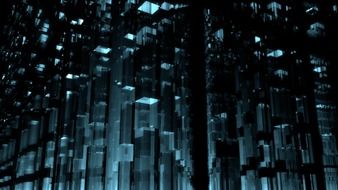 Render Dark Blocks Shape 3D