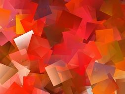 graphic squares in red orange colors