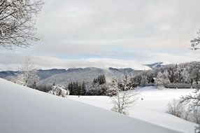 winter landscape on the mountain