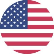 circle with american flag pattern