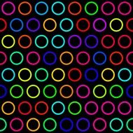 rainbow circles on the black background