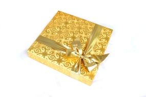 gift with a bow on a white background