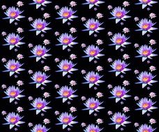 Flowers Pattern Background Lilac