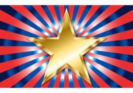 Colorful Star Gold Metallic