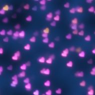 Hearts Bokeh Light Purple