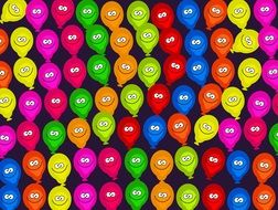 background of colorful cartoon balloons