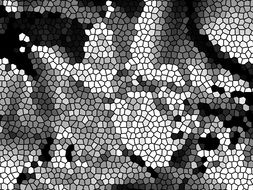 clipart of black and white mosaic on the window wallpaper