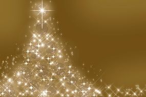 Background Star Christmas Gold