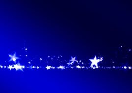 blue background with shining stars