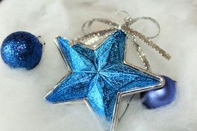 blue decorations for christmas tree