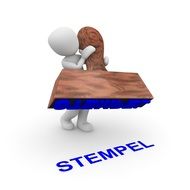 Stamp Logo Company Pattern