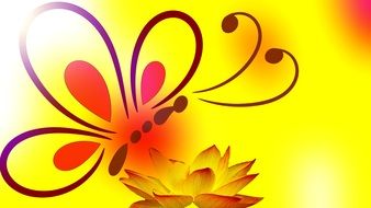 Butterfly Background Flower