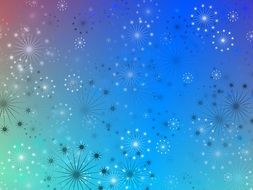 image of snowflakes on a blue background