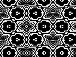 background with black and white geometric pattern