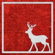 red Christmas background with reindeer