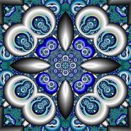 Fractal Cathedral Pattern Mosaic