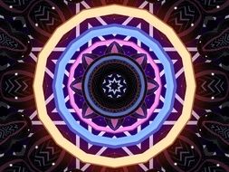 circular mandala on a black background
