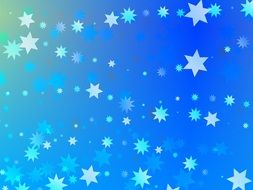 painted stars on a blue background