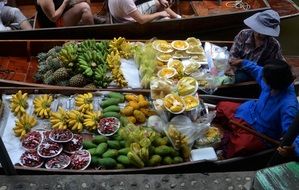 Fruits Boats Cooking Food