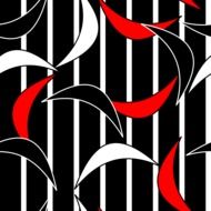 seamless red black and white pattern