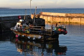 Boat Fishing Boat Harbor Sunset