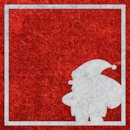 red background with silhouette of Santa Claus