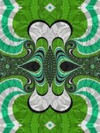 Fractal Art Green Pattern Design