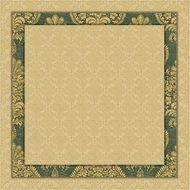 gold background with green frame