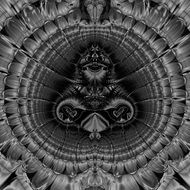 grey fractal artwork