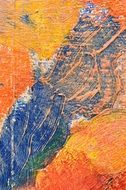 wall with colorful stucco touches