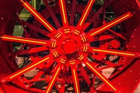 Metal Wheel Tractor Spokes Red