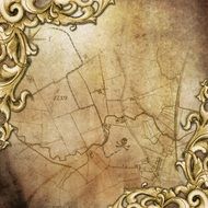 vintage background with old map