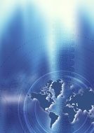 geometric background with world map