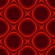 red background with geometric pattern