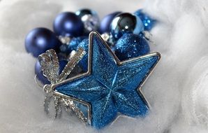 blue Christmas toys
