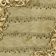 vintage background with music pattern