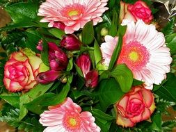 bouquet of pink flowers