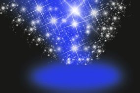 Christmas stars on a dark background