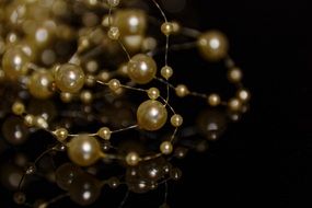 yellow beads on thin fishing line