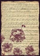 Vintage Music Sheet Song