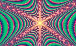 Fractal Background Pattern Pink