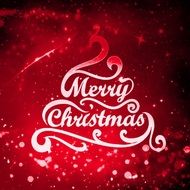 red background with Christmas greeting card