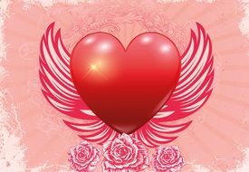 Love Heart Wing Valentine'S Day