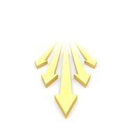 yellow arrows on a white surface