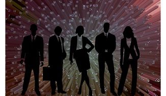 people silhouettes on stripes background