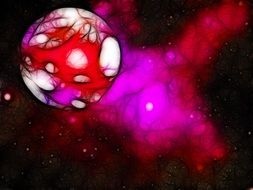 Fantasy Space Red Science